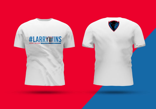 DePaul Blue Demons Larry Wins White T-Shirt